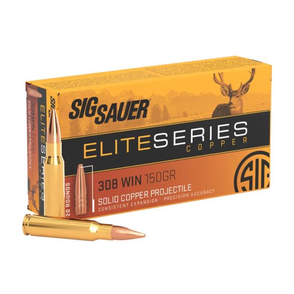 Sig Sauer Elite Hunting Rifle Ammunition .308 Win 150gr HT 2900 fps 20/ct