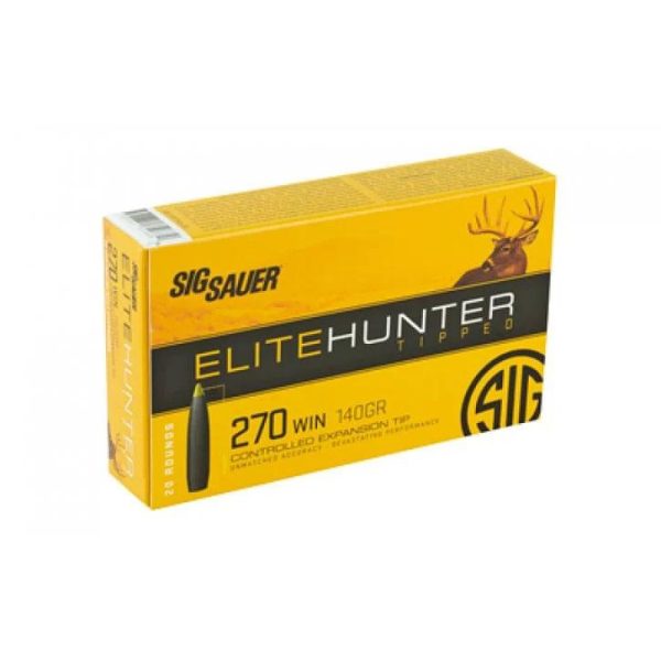 Sig Suar Elite Tipped Hunting Rifle Ammunition .270 Win 140gr PT  2950 fps 20/ct