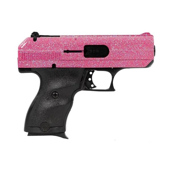 HiPoint C-9 Pink Sparkle Handgun 9mm Luger 8rd Magazine 3.5" Barrel Pink Slide with black Grip