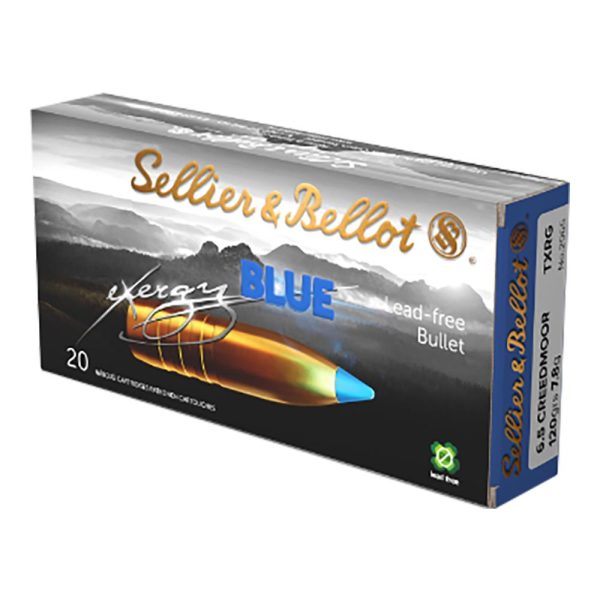 Sellier & Bellot eXergy Blue Rifle Ammunition 6.5 Creedmoor 120 gr. 2851 fps 20/ct