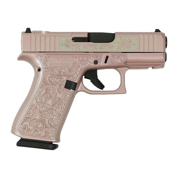 Glock 43x MOS "Glock N Roses" Rose Gold Handgun 9mm Luger 10rd Magazines (2) 3.41" Barrel