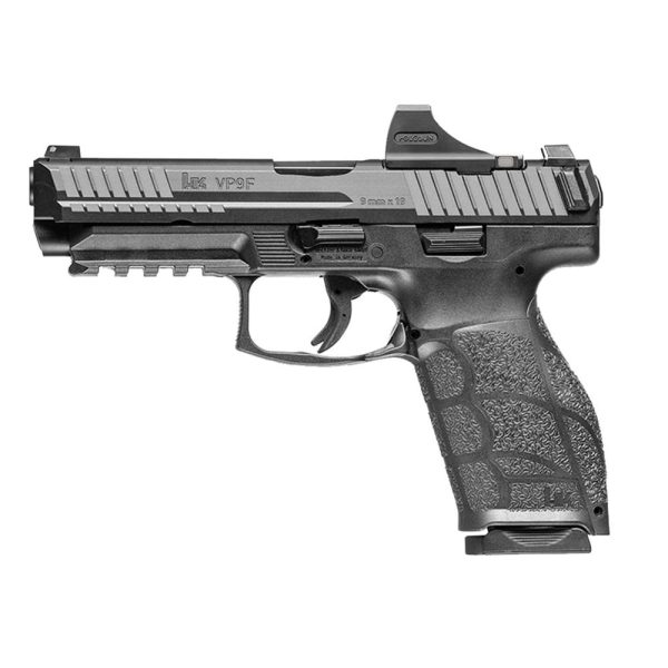 H&K VP9A1 F Handgun 9mm Luger 17rd (1) & 20rd (1) Magazines 4.53" Barrel Black Optic Ready with Holosun SCS