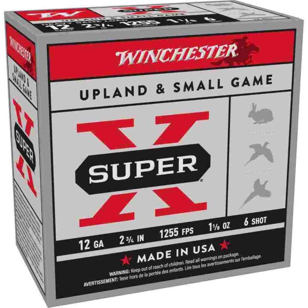 Winchester Super-X Heavy Game Shotshells 12 ga 2-3/4" 1-1/8 oz 1165 fps #6 25/ct