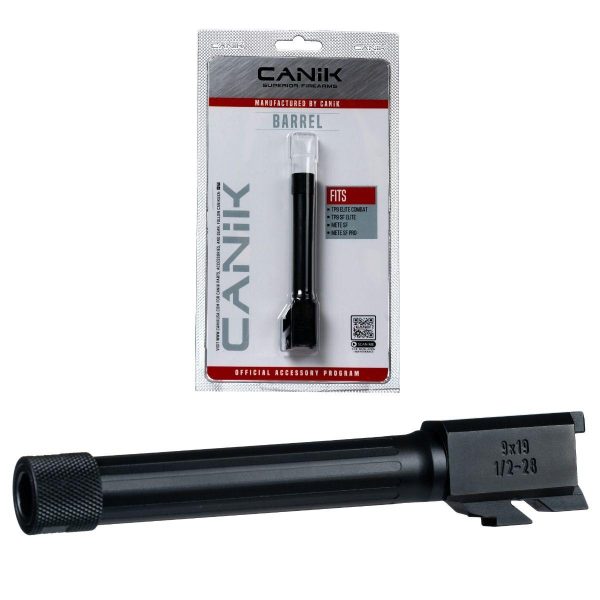 Canik Steel Drop in Barrel for Select 9mm Canik Pistols Fluted Compact Black